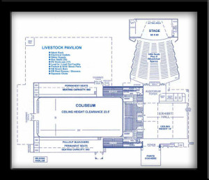 Layout of all interior civic center.